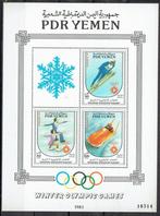 Jemen 83 blok Olympische spelen Skispringen IJsdansen Bobsle, Ophalen of Verzenden, Postfris, Midden-Oosten