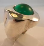 Massief zilveren VINTAGE damesring met Chalcedoon, Verzenden, Zilver, Ring, Met edelsteen