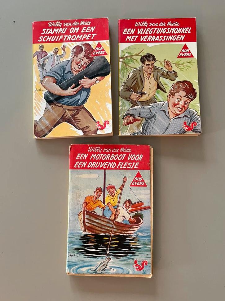 3 x Bob Evers, Willy van der Heide nr 13, 25 en 26, Boeken, Avontuur en Actie, Gelezen, Ophalen of Verzenden
