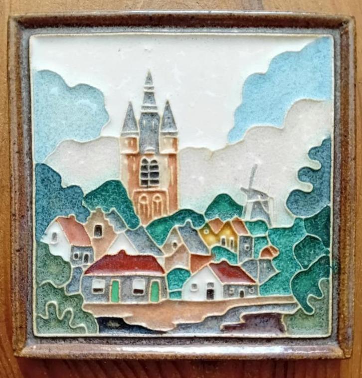 Porcelyne fles cloissonne tegel oude jan in delft, Antiek en Kunst, Antiek | Wandborden en Tegels, Ophalen of Verzenden