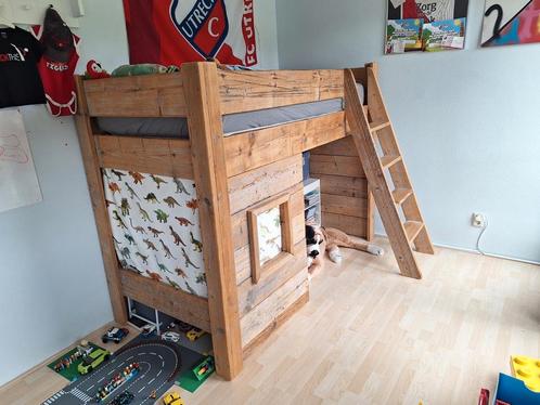 Super robuuste steigerhout hoogslaper, Kinderen en Baby's, Kinderkamer | Stapelbedden en Hoogslapers, Gebruikt, Hoogslaper, Ophalen