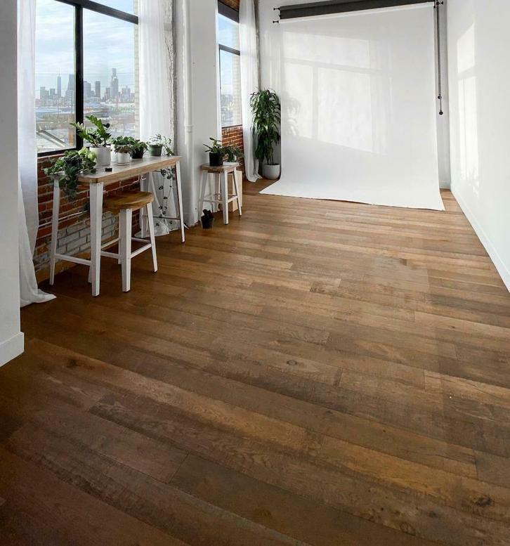 Stoere eiken vloer verouderd  en geolied  XL 22 cm breed!, Huis en Inrichting, Stoffering | Vloerbedekking, Nieuw, Parket, Crème