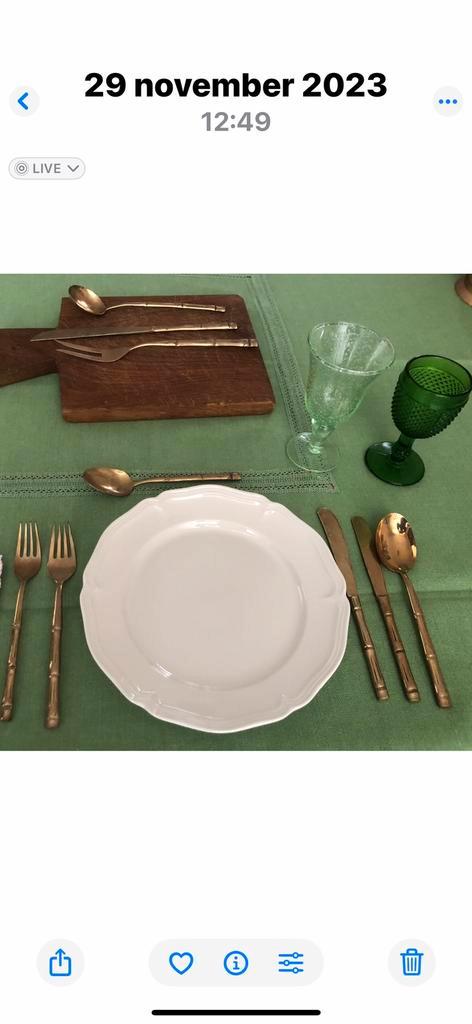 Vintage bamboe bestek brons/messing 72 stuks, Antiek en Kunst, Antiek | Bestek, Ophalen of Verzenden