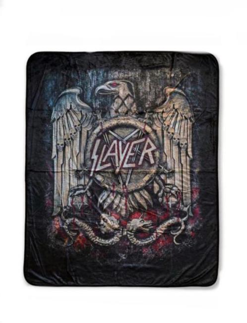 slayer, fleece deken, rock, metal, biker, adelaar, hobby,bed, Verzamelen, Muziek, Artiesten en Beroemdheden, Nieuw, Gebruiksvoorwerp