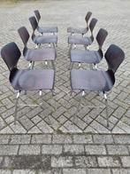 Flototto Stapelstoelen - Set van 6, Huis en Inrichting, Stoelen, Ophalen, Gebruikt, Bruin, Vintage