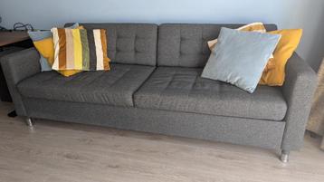 IKEA LANDSKRONA 3-zits slaapbank, Gunnared donkergrijs/hout - afbeelding 2