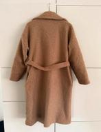 Lange jas teddy bouclé camel cognac maat 36, Kleding | Dames, Jassen | Winter, Onbekend, Ophalen of Verzenden, Maat 36 (S), Bruin