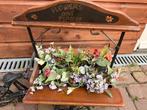 Vintage Miniatuur Bloemenkar met Bloemen, Ophalen, Gebruikt
