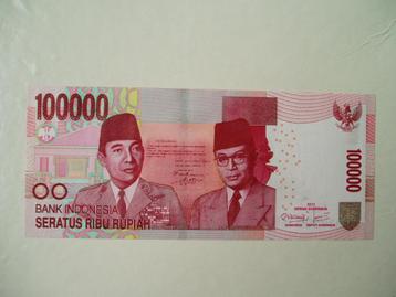 729. Indonesia, 100.000 rupiah 2012 UNC Soekarno-Hatta. beschikbaar voor biedingen