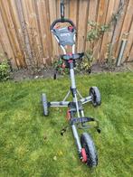 Grijze Clicgear 3 wiel golftrolley met parapluhouder €125,-, Sport en Fitness, Golf, Ophalen of Verzenden, Zo goed als nieuw, Golfkar