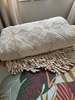 Handgemaakt Gehaakte Sprei - Crème - 110x140cm, Huis en Inrichting, Ophalen, Zo goed als nieuw, Tweepersoons, Overige typen