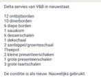 Villeroy en Boch Delta servies, Huis en Inrichting, Ophalen of Verzenden, Zo goed als nieuw, Overige stijlen, Porselein