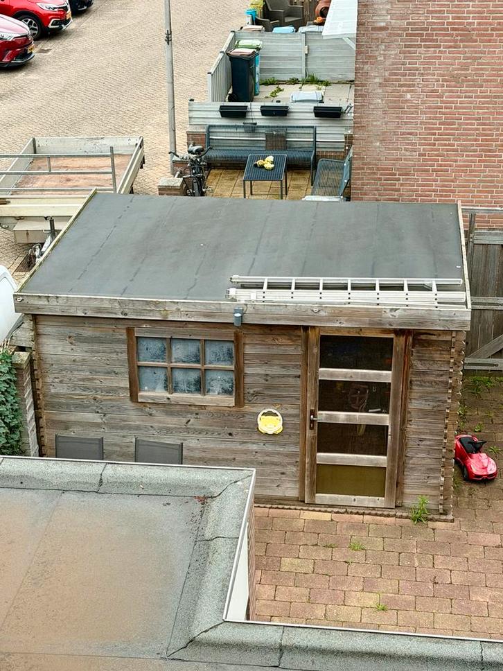 Houten Schuur - Zelf Demonteren!, Tuin en Terras, Bergingen en Tuinkasten, Gebruikt, Overige typen, Hout, Ophalen