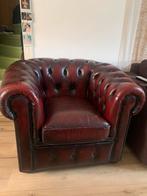 Chestefield fauteuil oxblood rood, Ophalen, Gebruikt