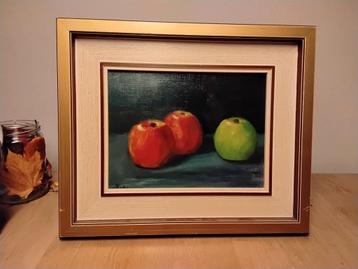 Stilleven met Appels - Olieverf beschikbaar voor biedingen
