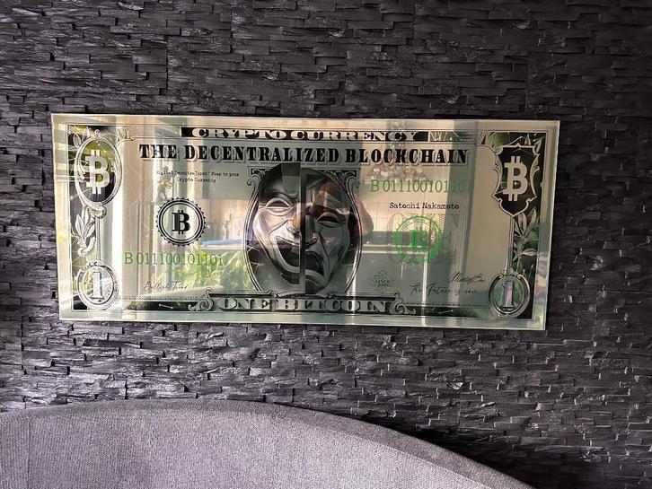 BitCoin Bill & BitCoin Miami Vice, Mixed media in Epoxy, Antiek en Kunst, Kunst | Schilderijen | Modern, Ophalen of Verzenden