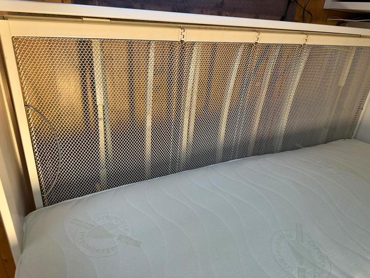 Auping electrische spiraal bodem, Huis en Inrichting, Slaapkamer | Bedden, Gebruikt, Eenpersoons, 90 cm, 200 cm, Metaal, Beige