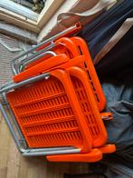 Retro oranje campingstoelen, Caravans en Kamperen, Kampeermeubelen, Ophalen, Zo goed als nieuw, Campingstoel