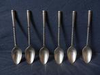 Zes fraaie massief zilveren lepeltjes D van Outvorst ca 1930, Antiek en Kunst, Ophalen of Verzenden, Zilver