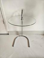 Vintage glazen bijzettafel, Minder dan 55 cm, Ophalen, 45 tot 60 cm, Glas