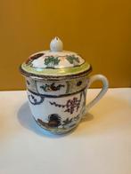 Vintage Chinees kopje met deksel, Ophalen, Gebruikt, Overige stijlen, Kop(pen) en/of Schotel(s)