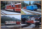 4 foto bijzondere locomotieven Rhatische Bahn - Zwitserland, Verzenden, Nieuw, Trein, Kaart of Prent