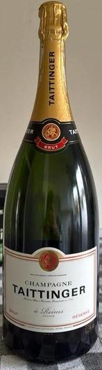 Champagne Magnum Taittinger BrutRéserve 1,5L Ongeopende fles, Ophalen, Nieuw, Frankrijk, Champagne