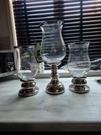 Glazen windlichten op voet, Ophalen, Overige materialen, Overige kleuren, 25 tot 50 cm