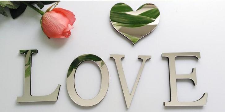 Spiegel Letter Stickers Alfabet Plak Decoratie Muur Letters, Verzamelen, Stickers, Nieuw, Verzenden