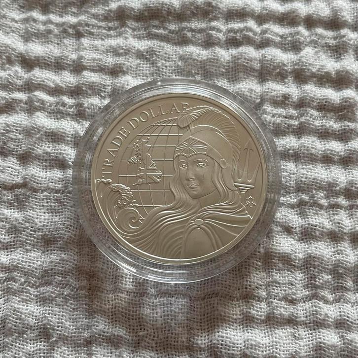Saint Helena Modern British Trade Dollar 2022 proof 1oz ., Postzegels en Munten, Edelmetalen en Baren, Zilver, Verzenden