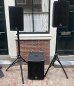 Te huur: Devine Onyx Speakerset 12S + Subwoofer 15SA, Zo goed als nieuw, Complete surroundset, 120 watt of meer, Ophalen