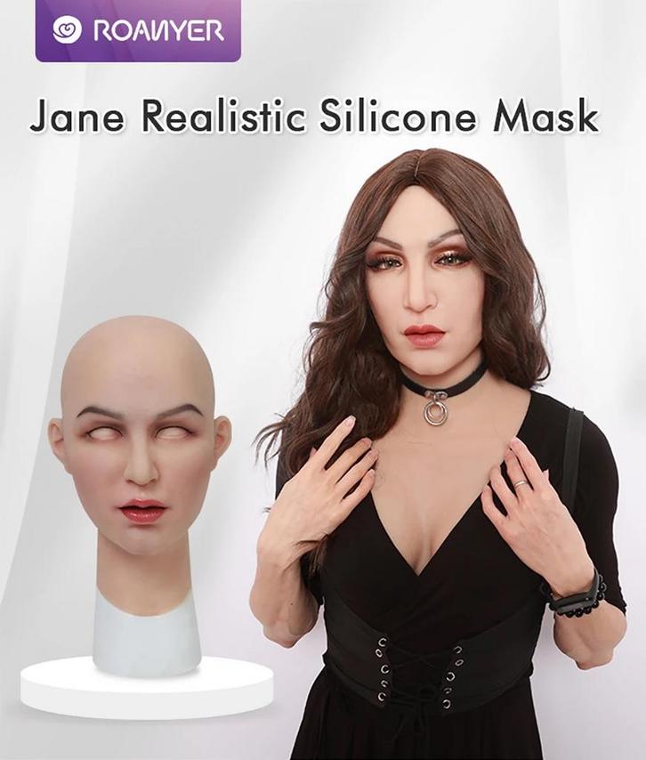 Roanyer siliconen masker Jane van 350 voor 225, Hobby en Vrije tijd, Kostuums, Theaterbenodigdheden en LARP, Nieuw, Accessoires