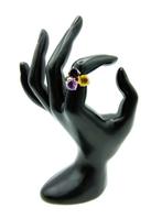 Zilveren ring met 3 briljant geslepen stenen, 925 sterling, Info@zilverwebsite.nl, Zo goed als nieuw, 17 tot 18, Zilverwebsite.nl