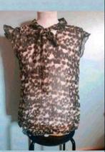 Tijgerprint blouse, Ophalen of Verzenden, Zo goed als nieuw, Maat 42/44 (L), Bruin
