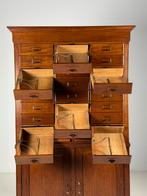 Apothekerskast Archiefkast antiek eiken ca. 1900, Ophalen, Gebruikt, 5 laden of meer, Eikenhout