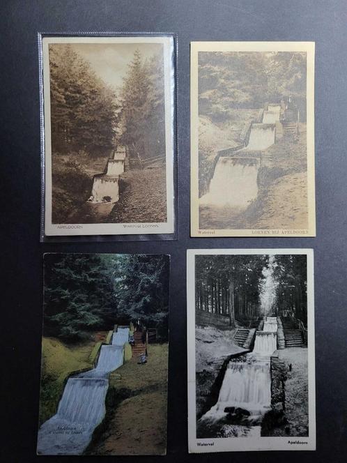 ansicht Waterval LOENEN Apeldoorn (4x), Verzamelen, Ansichtkaarten | Nederland, Gelderland, Voor 1920, Verzenden