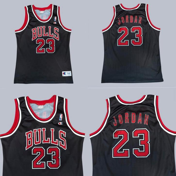90s Michael Jordan Bulls jersey Champion XL XXL basketball, Sport en Fitness, Basketbal, Zo goed als nieuw, Kleding, Ophalen of Verzenden