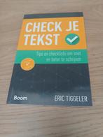 Eric Tiggeler - Check je tekst, Eric Tiggeler, Ophalen of Verzenden, Zo goed als nieuw