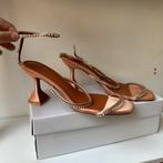 Amina Muaddi Gilda sandalen verfraaid met kristallen maat 38, Pumps, Beige, Nieuw, Ophalen of Verzenden