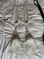 Witte gordijn embrasses met kwast, Ophalen of Verzenden, Zo goed als nieuw, Wit, 200 cm of meer