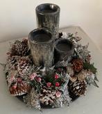 Schaal waxinelichten met kunsttakken kerst, Ophalen of Verzenden, Zo goed als nieuw