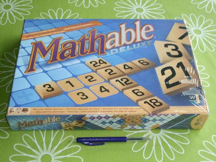 Nieuw in seal: Mathable de luxe - met houten stenen, Hobby en Vrije tijd, Gezelschapsspellen | Bordspellen, Zo goed als nieuw