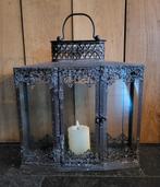 2x grote sfeervolle lantaarn/ windlicht, Ophalen, Zo goed als nieuw, Metaal, Bruin