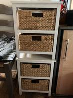 Rieten ladekast, Huis en Inrichting, Zo goed als nieuw, 3 of 4 laden, Minder dan 100 cm, 25 tot 50 cm