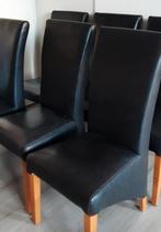 5 eettafel stoelen, Huis en Inrichting, Stoelen, Ophalen, Bruin, Leer, Zo goed als nieuw