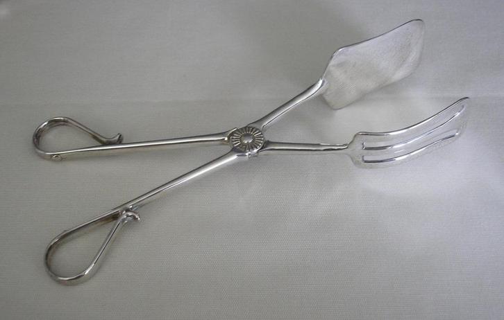 SALE: Serveertang / gebaktang / petit fours tang, verzilverd, Huis en Inrichting, Keuken | Keukenbenodigdheden, Gebruikt, Verzenden