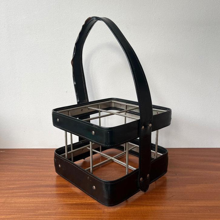 Jaren 50 60 vintage rek skai Jacques Adnet design, Huis en Inrichting, Woonaccessoires | Wijnrekken, Gebruikt, Minder dan 50 cm