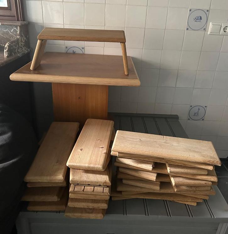 Houten meditatie-knielbankjes 16 stuks, Sport en Fitness, Gezondheidsproducten en Wellness, Zo goed als nieuw, Overige typen, Ophalen of Verzenden