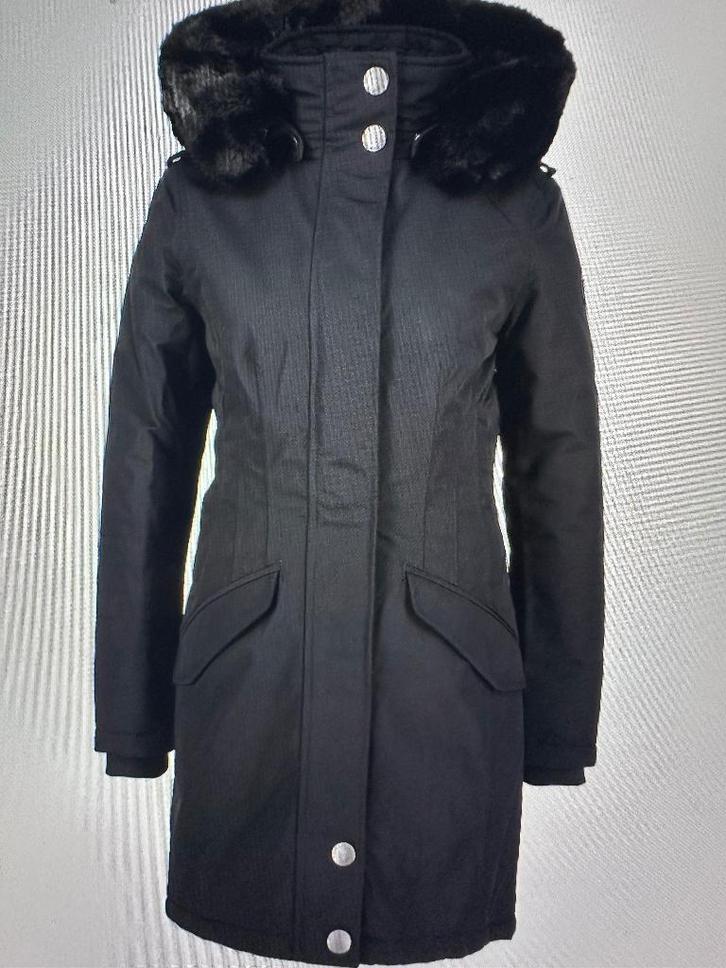 Nieuwe zwarte parka bontkraag Wellensteyn Domino jas maat M, Kleding | Dames, Jassen | Winter, Nieuw, Maat 38/40 (M), Zwart, Ophalen of Verzenden