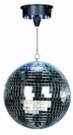 Disco spiegel bol 25 cm met led motor [221-B], Muziek en Instrumenten, Licht en Laser, ., Discobol, Nieuw, Ophalen of Verzenden